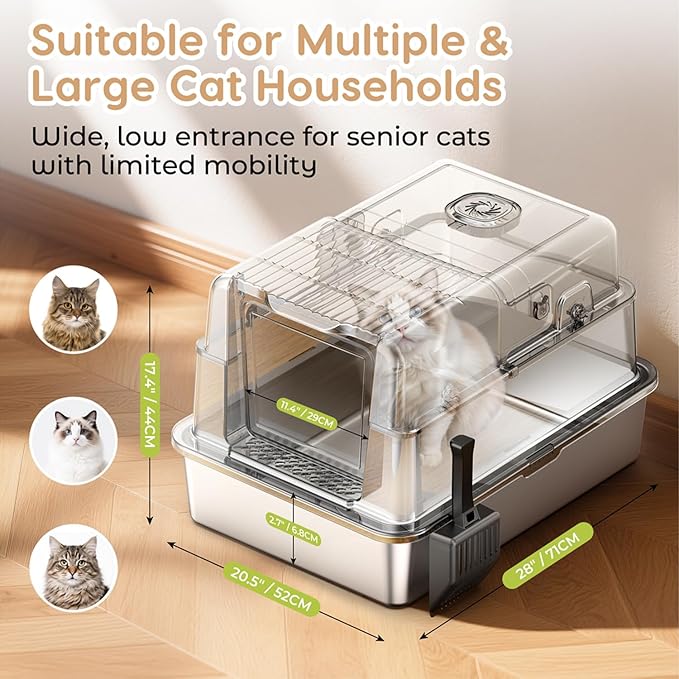 L8 Max-XXXL Stainless Steel Litter Box - Image 3
