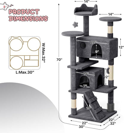 MoNiBloom 70 Inch Cat Tree Tower - Image 2