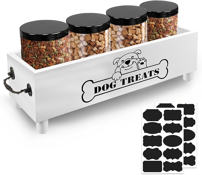 Large Dog Treats Container, Dog Cookie Jar by Hlimior