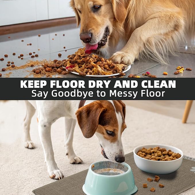 PUPTECK Dog Food Mat, Absorbent Pet Cat Feeding Mat - Image 5