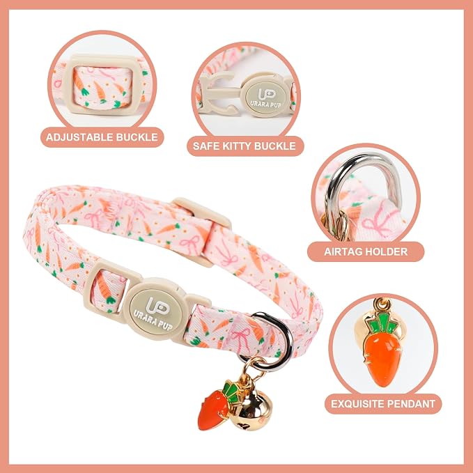 Cat Collar, Easter Chicks & Carrots Cat Collar - Image 3