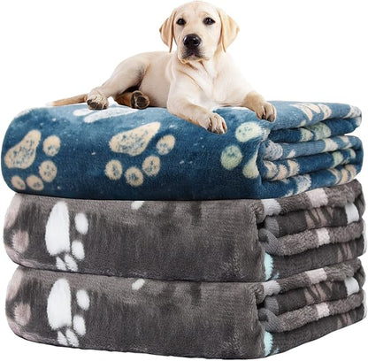 Rezutan Dog Blankets for Large Dogs, Premium Cat Flannel Blanket Washable by Rezutan