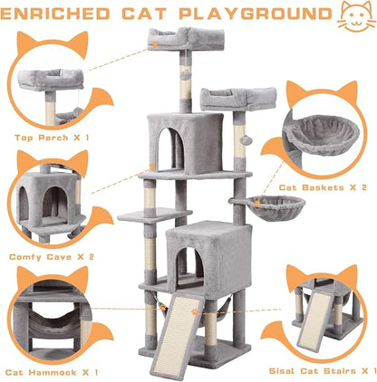 Cat Tree, 70-Inch Cat Tree Tower - Image 3