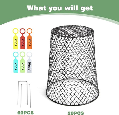 20 Pcs 6.8"×7.4" Seedling Plant Protectors from Animals, Chicken Wire Plant - Image 6