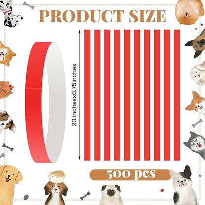 500 Count 20inch Adjustable Paper Dog Collars - Image 2