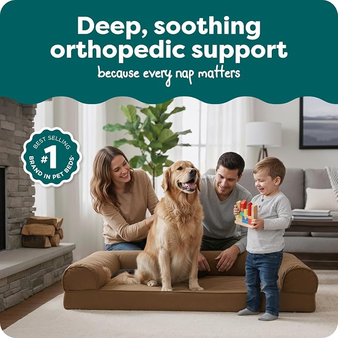 Furhaven Orthopedic Dog Bed for Large Dogs w/ Removable Bolsters & Washable - Image 2