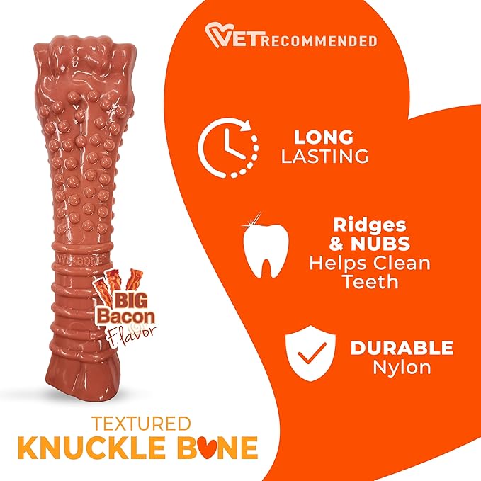 Nylabone Textured Knuckle Bone Power Chew Toy - Image 2