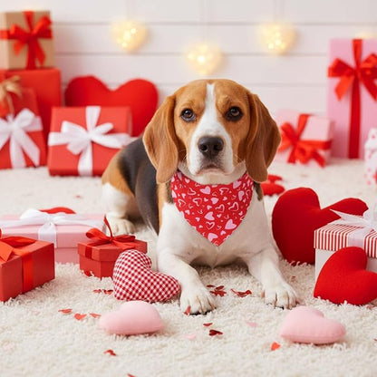 Sanwuta 48 Pcs Valentine's Day Dog Bandanas Bulk Valentines Dog Bandanas - Image 7