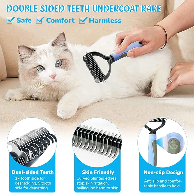 Dog Brush & Grooming Kit – 9-Piece Pet Brush & Deshedding Set - Image 5
