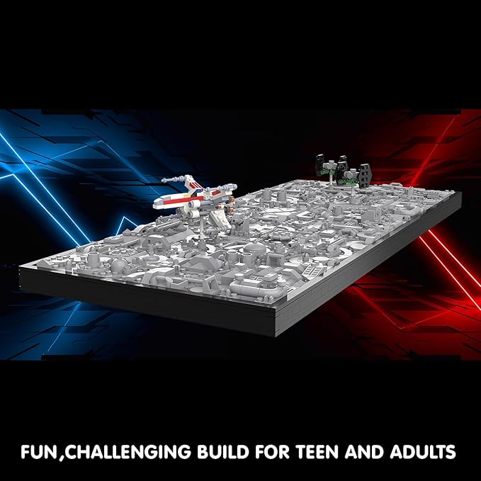 Star Trench 3D Wars Run Wall Art Craft Kit, Micro Brick Framed, Creative - Image 4