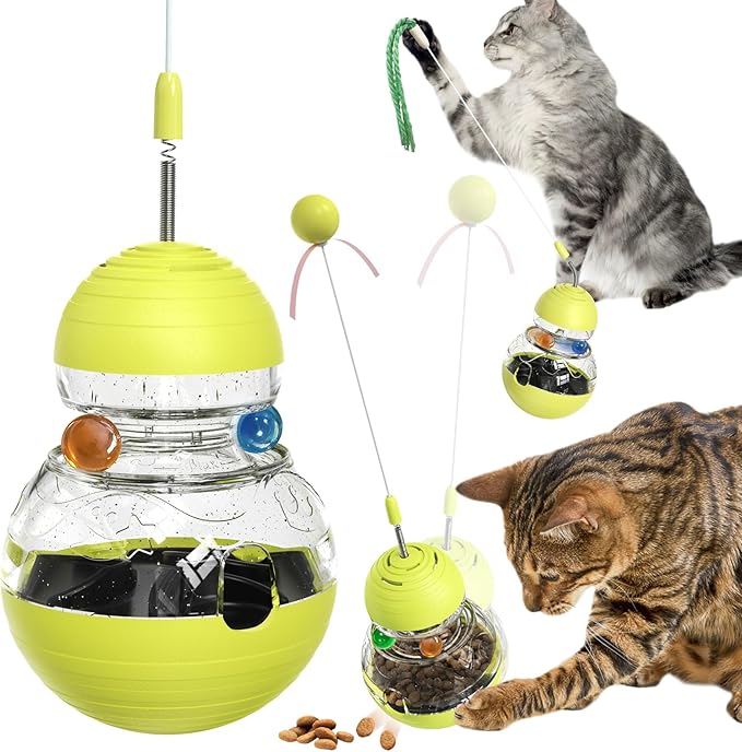 Cat Toy for Indoor Cats Wobble Treat Dispenser Ball Kitten Food Dispenser & by TLKNGMakingUSAPetsHappy