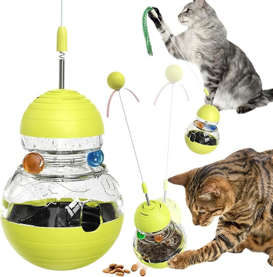 Cat Toy for Indoor Cats Wobble Treat Dispenser Ball Kitten Food Dispenser & by TLKNGMakingUSAPetsHappy