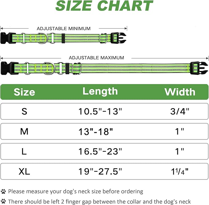 Martingale Dog Collar, Adjustable Nylon Reflective Collar - Image 4