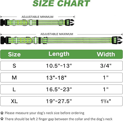Martingale Dog Collar, Adjustable Nylon Reflective Collar - Image 4