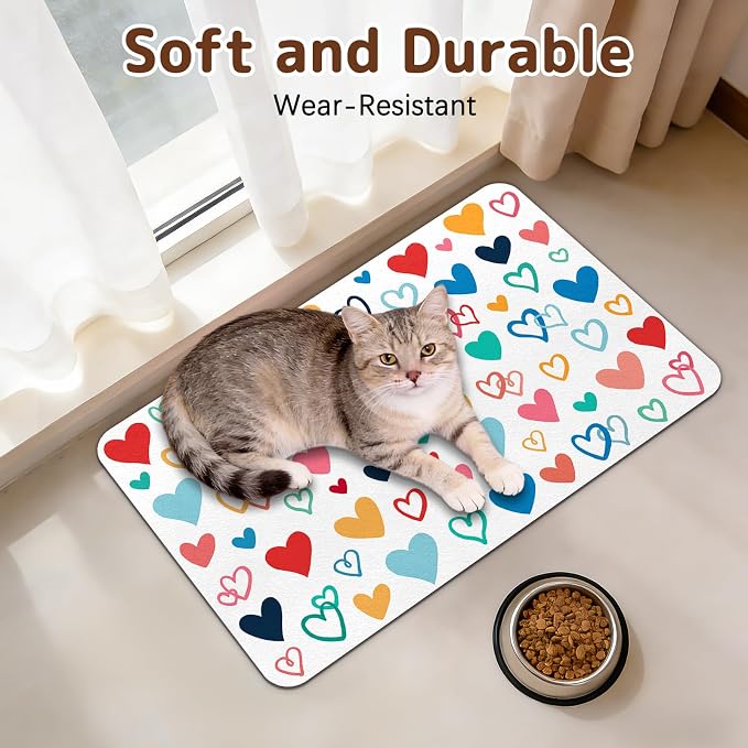 Dog Food Mat for Bowls, Absorbent Quick Dry Dog Cat Mats for Food and Water - Image 4