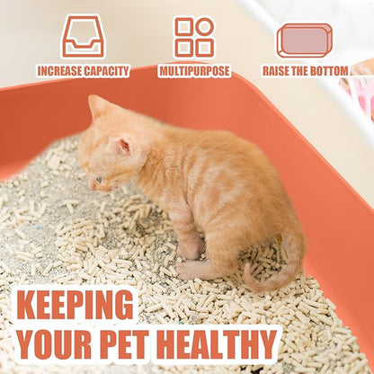 Small Litter Box, Plastic Kitten Litter Box, 13.9 x 9.8 x 3 Inch Open Litter Box - Image 5