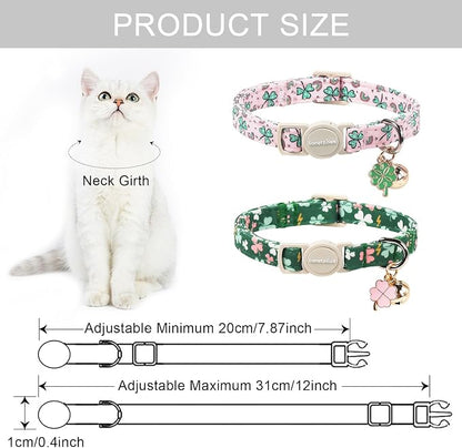Lionet Paws 2pcs Pack St. Patrick Cotton Cat Collar, Breakaway Buckle - Image 5