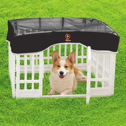 PJYuCien Dog Playpen Mesh Top Cover, Fits 36 Inch 4 Panels Regular Square - Image 9