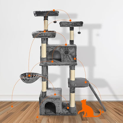 Amazon Basics Large Cat Tree Tower, 68 Inches - Image 2