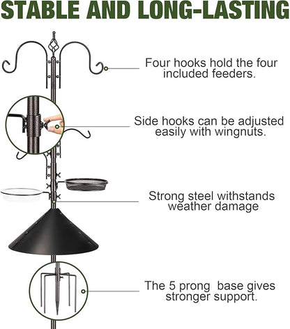 ERYTLLY Bird Feeders Bird Feeding Station Kit Bird Feeding Pole Wild Bird - Image 4