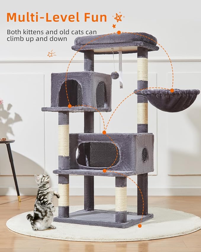 Taoqimiao Cat Tree, 49-Inch Cat Tower - Image 3