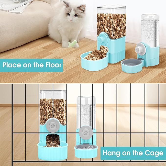 Yummy Sam Hanging Cage Automatic Small Pet Food Bowl Water Bottle Dispenser - Image 7