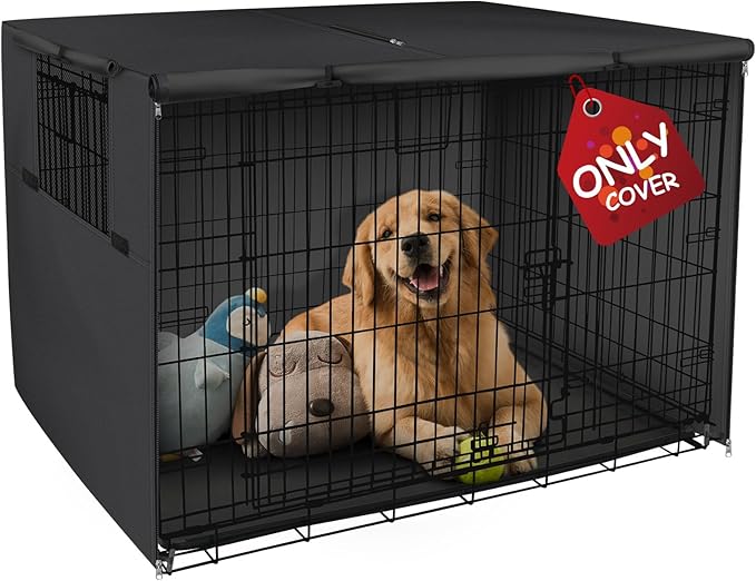 Explore Land Dog Crate Cover Heavy Duty Polyester Pet Kennel Sunshade Universal by ExploreLand