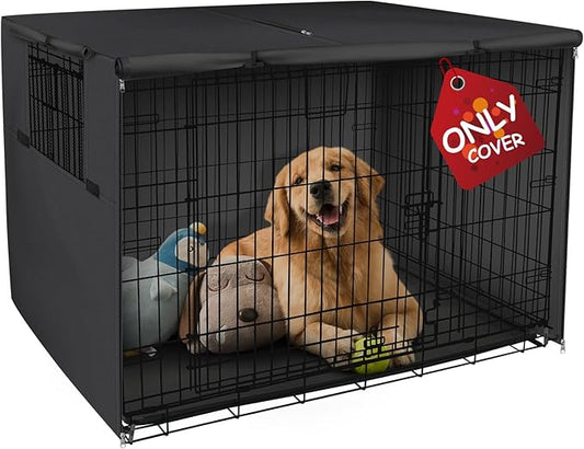 Explore Land Dog Crate Cover Heavy Duty Polyester Pet Kennel Sunshade Universal by ExploreLand