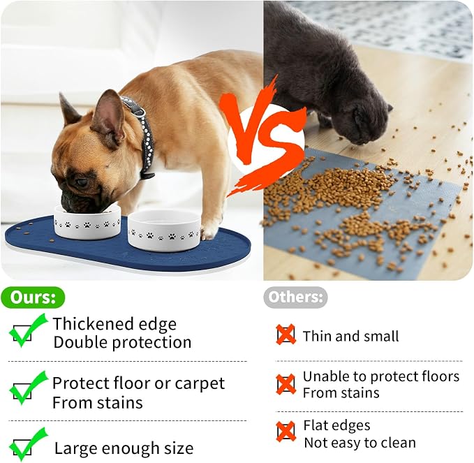 KPWACD Pet Feeding Mat for Dogs and Cats, Silicone Dog Placemat Non-Slip - Image 3