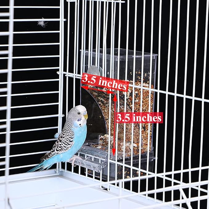 Kenond No Mess Bird Feeder Water Dispenser Set, Automatic Parrot Feeder Cage - Image 6
