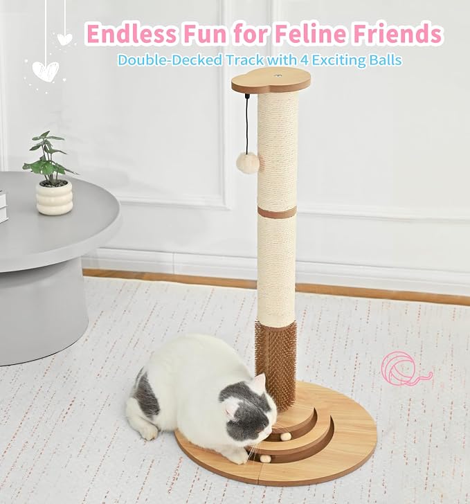 Made4Pets Cat Scratching Post Premium Sisal Cat Scratcher Kitten Toys - Image 9