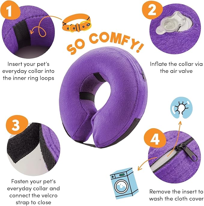 BENCMATE Inflatable Dog Cone Collar Alternative, Soft Dog Cone - Image 2