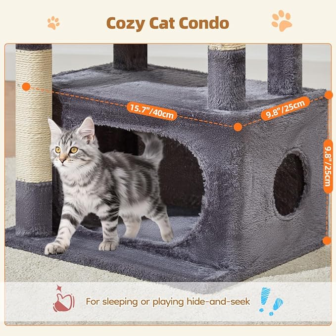Taoqimiao Cat Tree, 38.5-Inch Cat Tower - Image 2