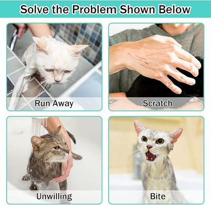 JULMELON Cat Washing Bag 10 PCS Set, Adjustable Cat Shower Net Bag and Pet - Image 5