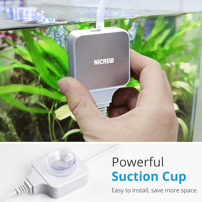 NICREW Nano Silent Aquarium Air Pump White, Aquarium Aerator - Image 4
