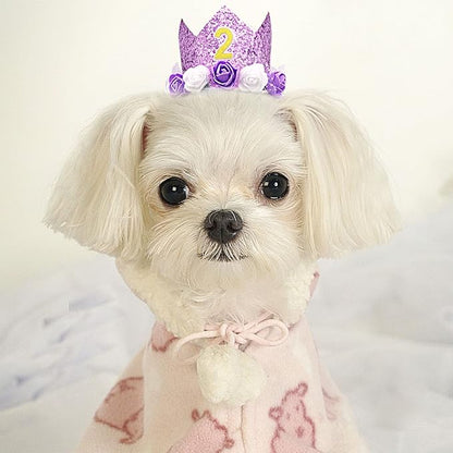 PET SHOW Purple Crown Dog Birthday Party Hat - Image 7