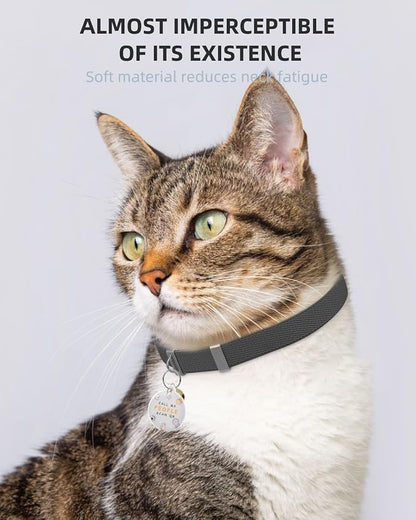 Cat Collar with Bell, Stretch Elastic Quick Release, Non Breakaway Lightweight - Image 7
