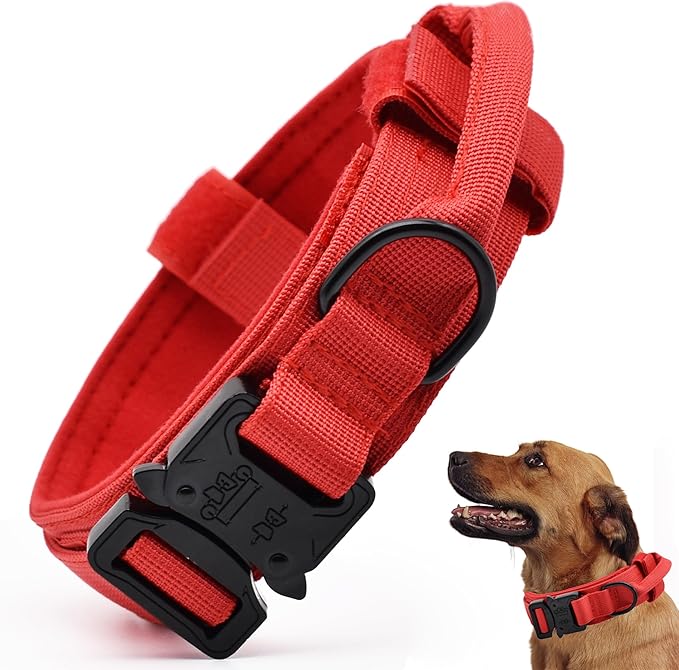 Tactical Dog Collar, Adjustable Military Training Nylon Dog Collar by CADONO