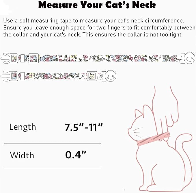 2 Pack Cotton Breakaway Cat Collars Set - Image 7