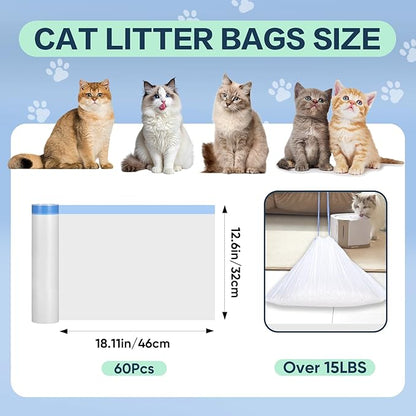 60 Count Cat Litter Box Liners Compatible - Image 2