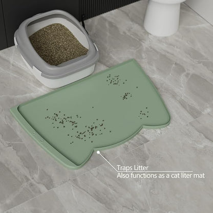 OHMO Dog Food Mat w/Residue Collection Pocket Silicone Pet Feeding Mat - Image 7