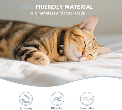 Cat Collar with Bell, 7-12 Inch Adjustable, Soft None Breakaway Lightweight - Image 5