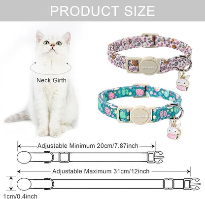 Lionet Paws 2pcs Pack Easter Cotton Cat Collar, Breakaway Buckle - Image 5