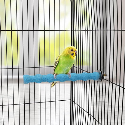 Hypeety Wood Perch Stand Paw Grinding Stick Toy Colorful Pet Bird Cage Stand - Image 5