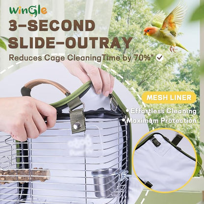 Bird Carrier Travel Cage 12in Small Bird Cage 4 in 1 Bird Backpack - Image 4