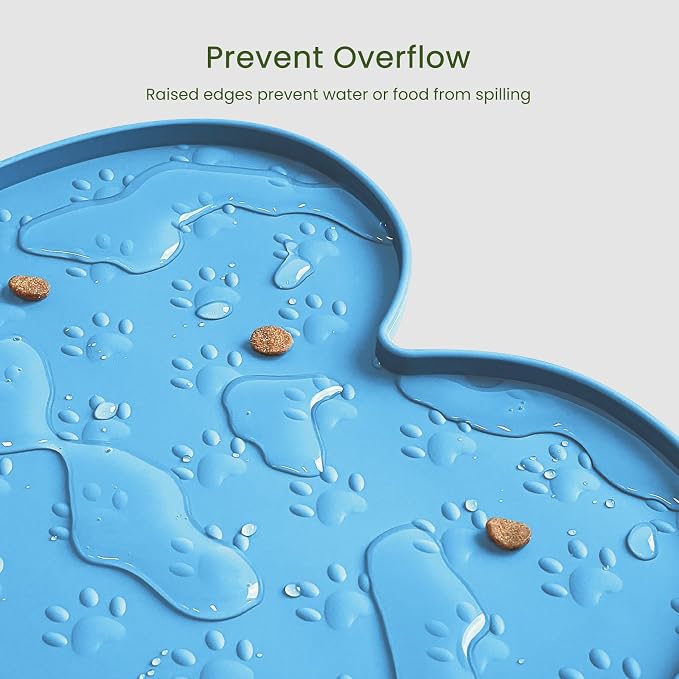 Dog Food Mat Anti-Slip Silicone Dog Bowl Mat Thicker Pet Placemat Waterproof - Image 5
