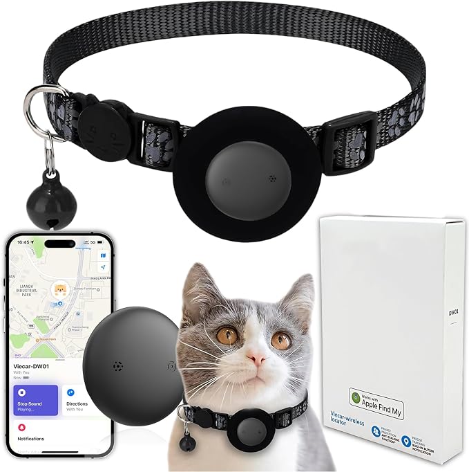 GPS Tracker for Cats, Mini GPS Pet Tracker by Bingolar