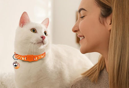 4PCS Cat Collar with Bells, Breakaway Cat Collars, Kitten Collar with Bell - Image 7