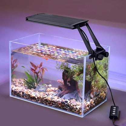 hygger Clip On 24/7 Lighting Aquarium LED Light, Sunrise-Daylight-Moonlight and by hygger