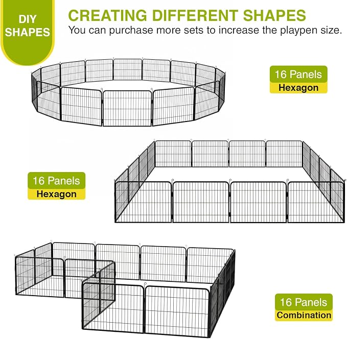 BestPet Dog Playpen 24 Inch 16 Panels Heavy Duty Metal Pet Exercise Pen Indoor - Image 4